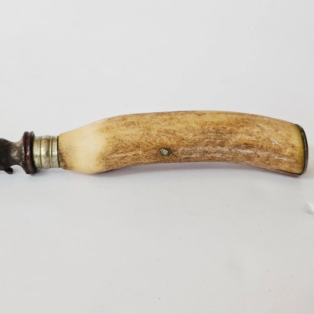 Vintage Joseph and Sons Stag Horn Handmade Antler Fork Carving -‎ M1122